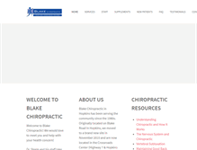 Tablet Screenshot of blakechiropractic.com